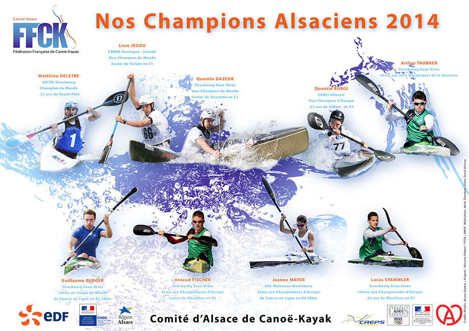 Canoe-kayak, Kayak, Canoe, Alsace, champions, CRACK, comité regional d'Alsace de canoe-kayak, C.R.A.C.K, Heitz Theodore, green touch picture