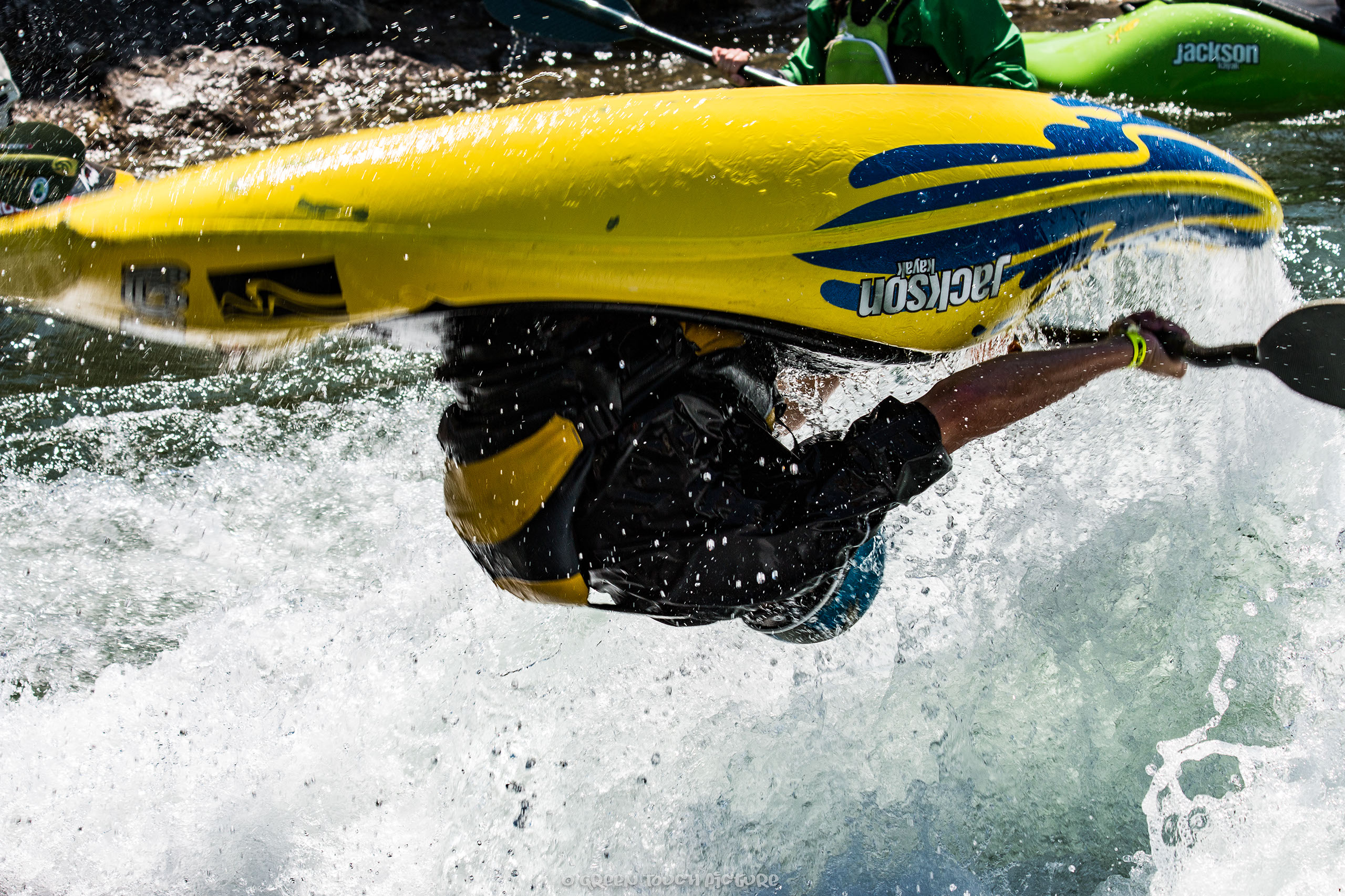Kayak, Canoe, freestyle, Natural Games, 2016, Millau, Jackson, Front Flip, Be in the Air, Green Touch Picutre, Theodore Heitz  